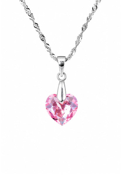 Collar Amor Plata 925 Cristal Swarovski® Light Rose
