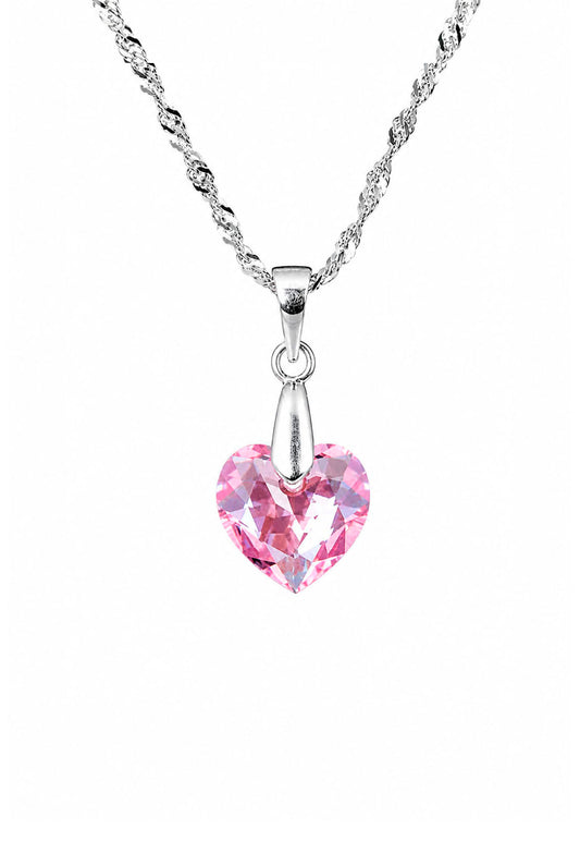 Collar Amor Plata 925 Cristal Swarovski® Light Rose