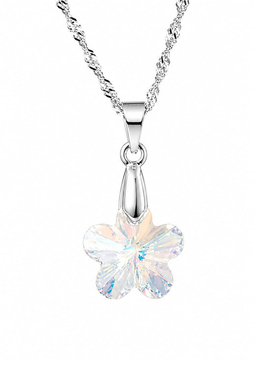 Collar Florencia Plata 925 Cristal Swarovski® Aurora Boreal