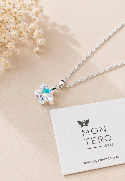 Collar Florencia Plata 925 Cristal Swarovski® Aurora Boreal