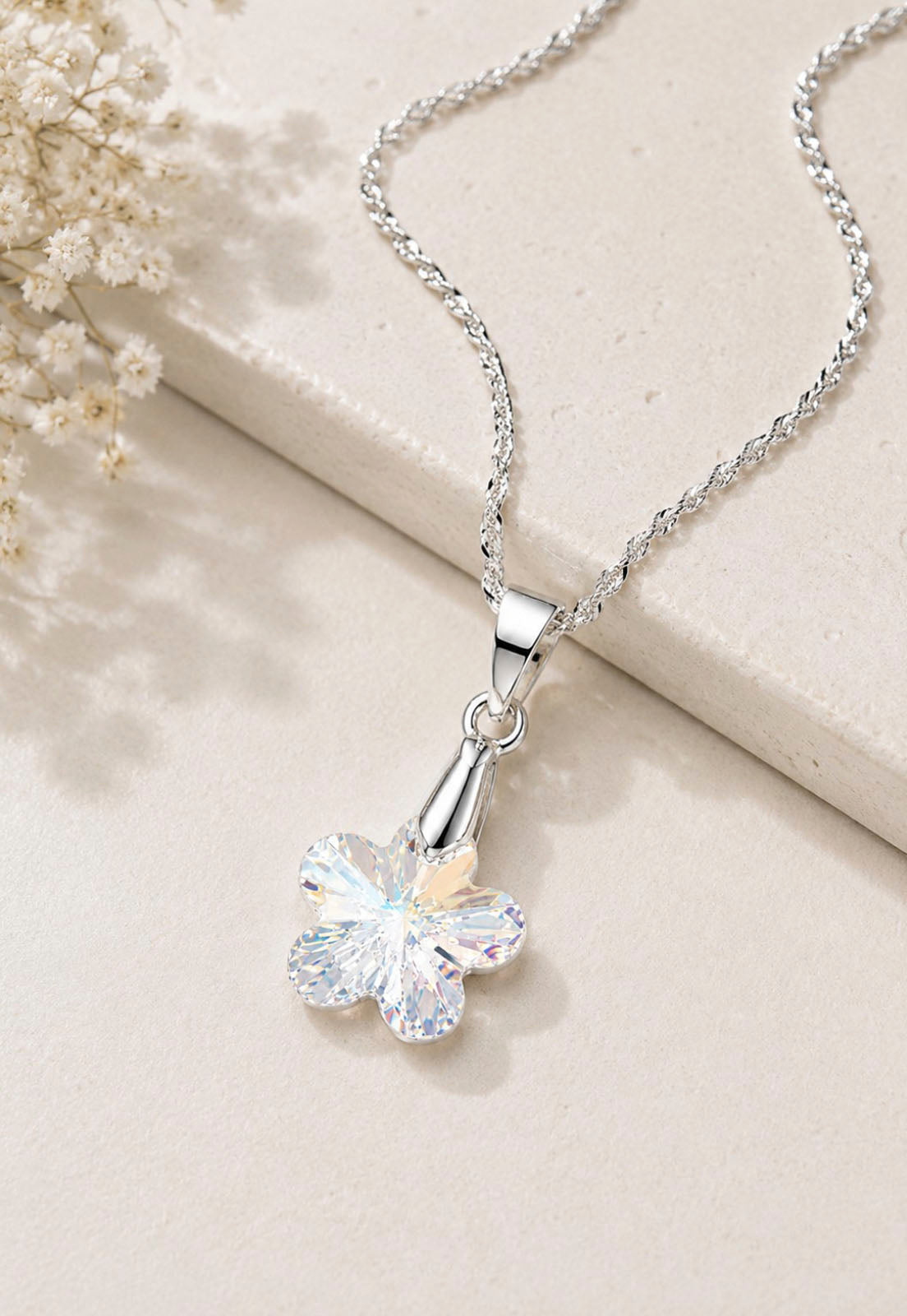 Collar Florencia Plata 925 Cristal Swarovski® Aurora Boreal