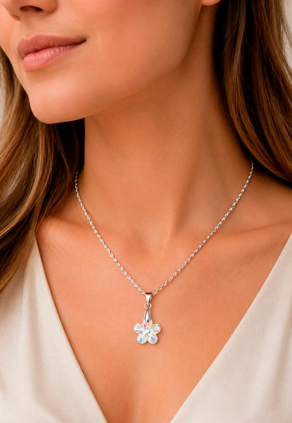 Collar Florencia Plata 925 Cristal Swarovski® Aurora Boreal