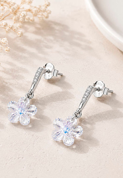 Aros Florencia Plata 925 Cristal Swarovski® Aurora Boreal