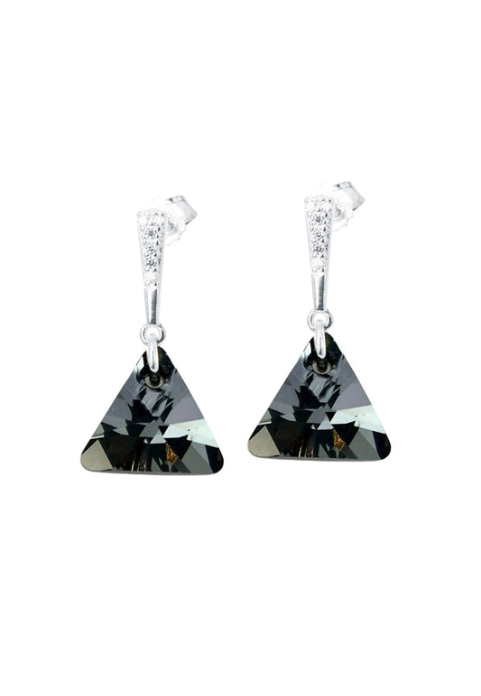 Aros Trinidad Plata 925 Cristal Swarovski® Silver Night
