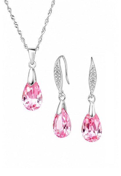 Conjunto Milan Plata 925 Cristal Swarovski®  Light Rose