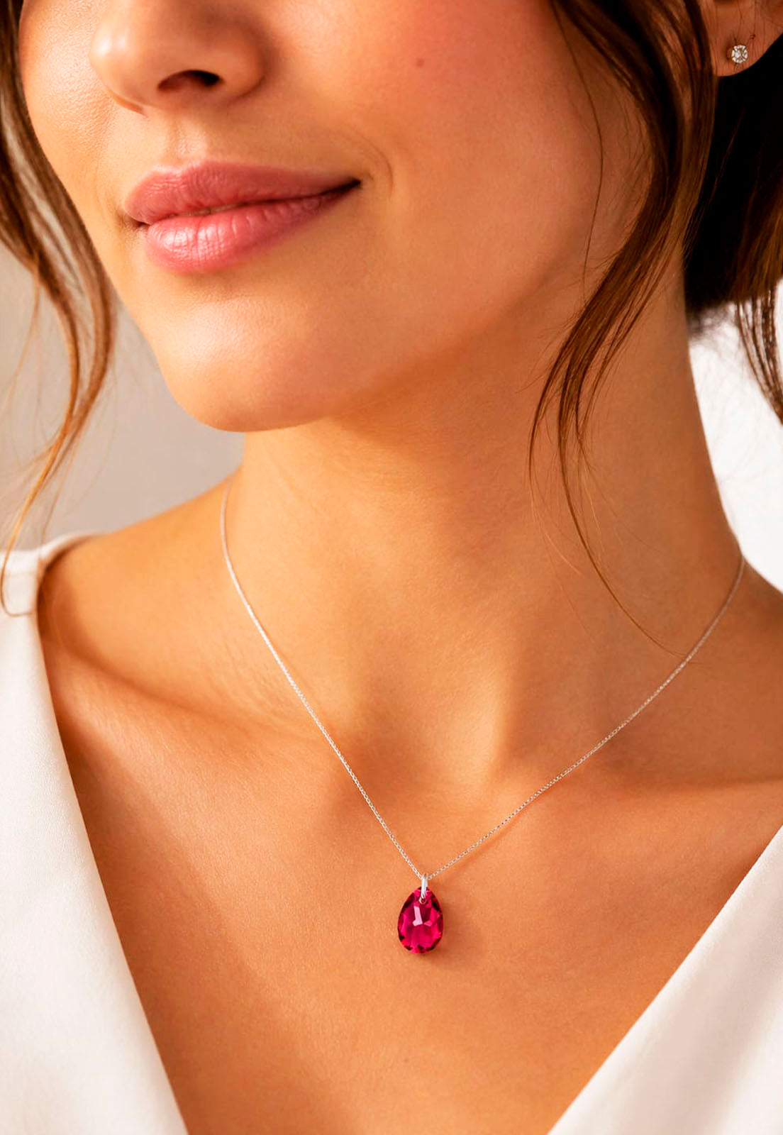 Collar Gota de Luz Plata 925 Cristal Swarovski® Scarleth