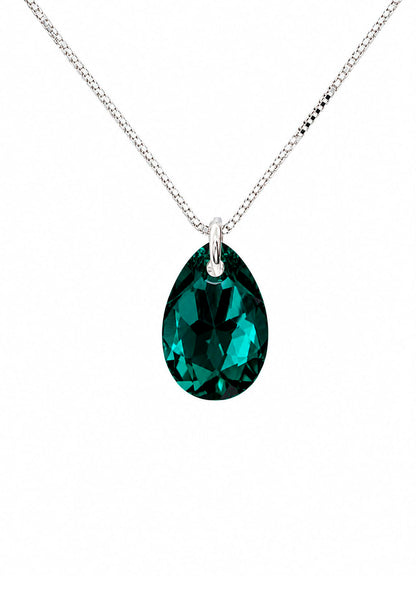 Collar Gota de Luz Plata 925 Cristal Swarovski® Emerald
