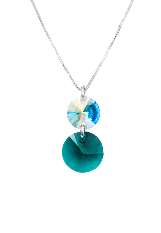 Collar Lourdes Plata 925 Cristal Swarovski®  Emerald