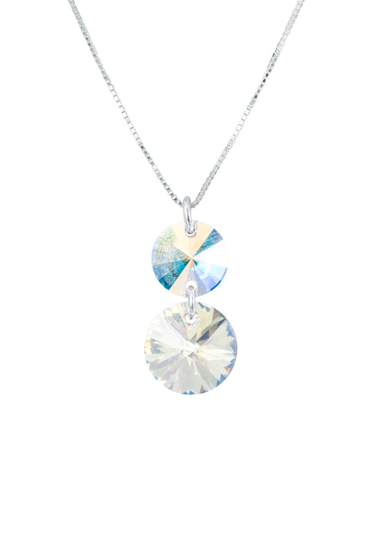 Collar Lourdes Plata 925 Cristal Swarovski® Aurora Boreal