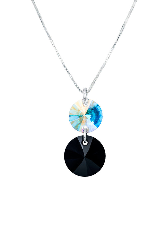Collar Lourdes Plata 925 Cristal Swarovski® Jet