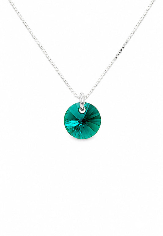 Collar Punto de Luz Plata 925 Cristal Swarovski® Emerald