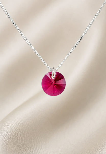 Collar Punto de Luz Plata 925 Cristal Swarovski® Scarlet