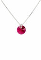 Collar Punto de Luz Plata 925 Cristal Swarovski® Scarlet