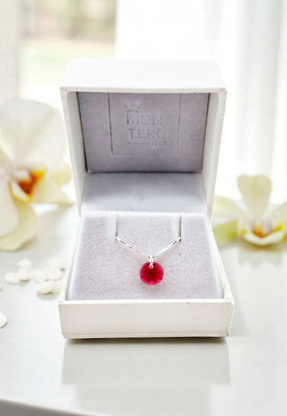 Collar Punto de Luz Plata 925 Cristal Genuino Scarleth