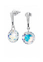 Aros Gracia Plata 925  Cristal Swarovski® Aurora Boreal