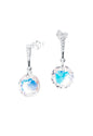 Aros Gracia Plata 925 Cristal Genuino Aurora Boreal