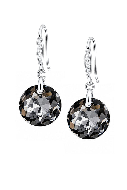 Aros Gran Gracia Plata 925 Cristal Swarovski® Silver Night