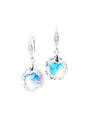 Aros Gran Gracia Plata 925 Cristal Genuino Aurora Boreal