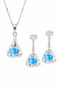 Conjunto Camila Plata 925 Cristal Swarovski® Aurora Boreal