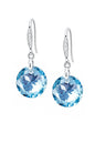 Aros Gran Gracia Plata 925  Cristal Swarovski® Aquamarine