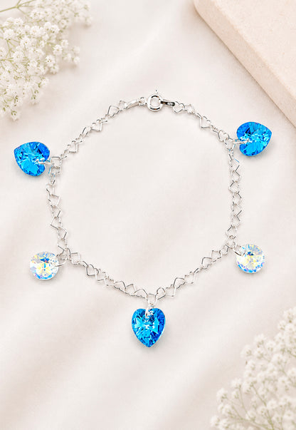Pulsera Romance Plata 925 Cristal Swarovski® Aquamarine