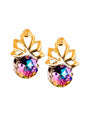 Aros Bali Gold 24K Cristal Swarovski® Vitral Light
