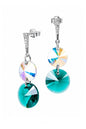 Aros Lourdes Plata 925 Cristal Swarovski® Emerald