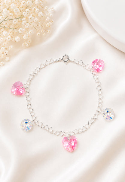 Pulsera Romance Plata 925 Cristal Swarovski® Rose