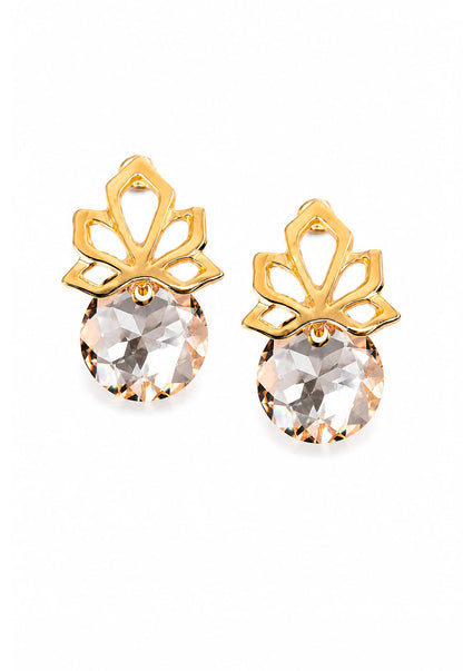 Aros Bali Gold 24K Cristal Swarovski® Golden Shadow