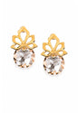 Aros Bali Gold 24K Cristal Swarovski® Golden Shadow