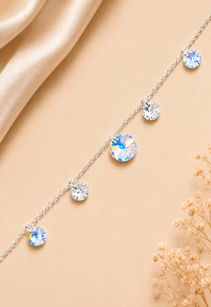 Pulsera Nepal Plata 925 Cristal Swarovski® Aurora Boreal