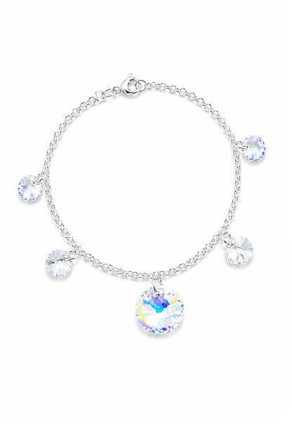 Pulsera Nepal Plata 925 Cristal Swarovski® Aurora Boreal