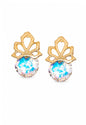 Aros Bali Gold 24K Cristal Swarovski® Aurora Boreal