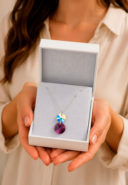 Collar Lourdes Plata 925 Cristal Swarovski® Amethyst