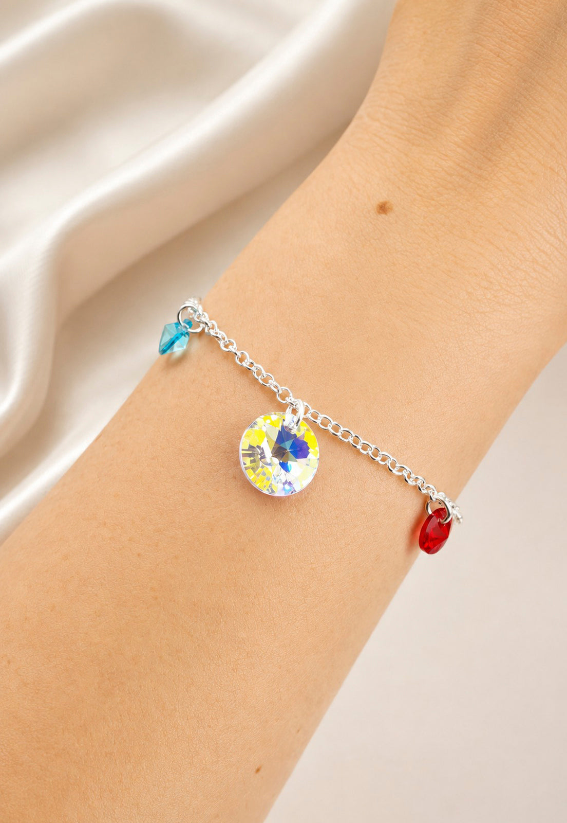 Pulsera Nepal Plata 925 Cristal Swarovski® Colores