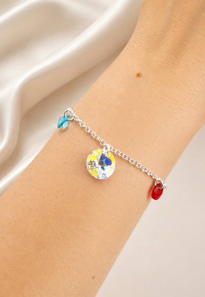 Pulsera Nepal Plata 925 Cristal Swarovski® Colores