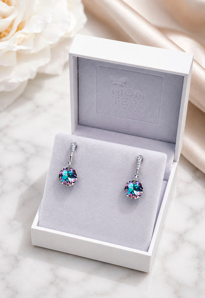 Aros Gracia Plata 925  Cristal Swarovski® Vitral Light