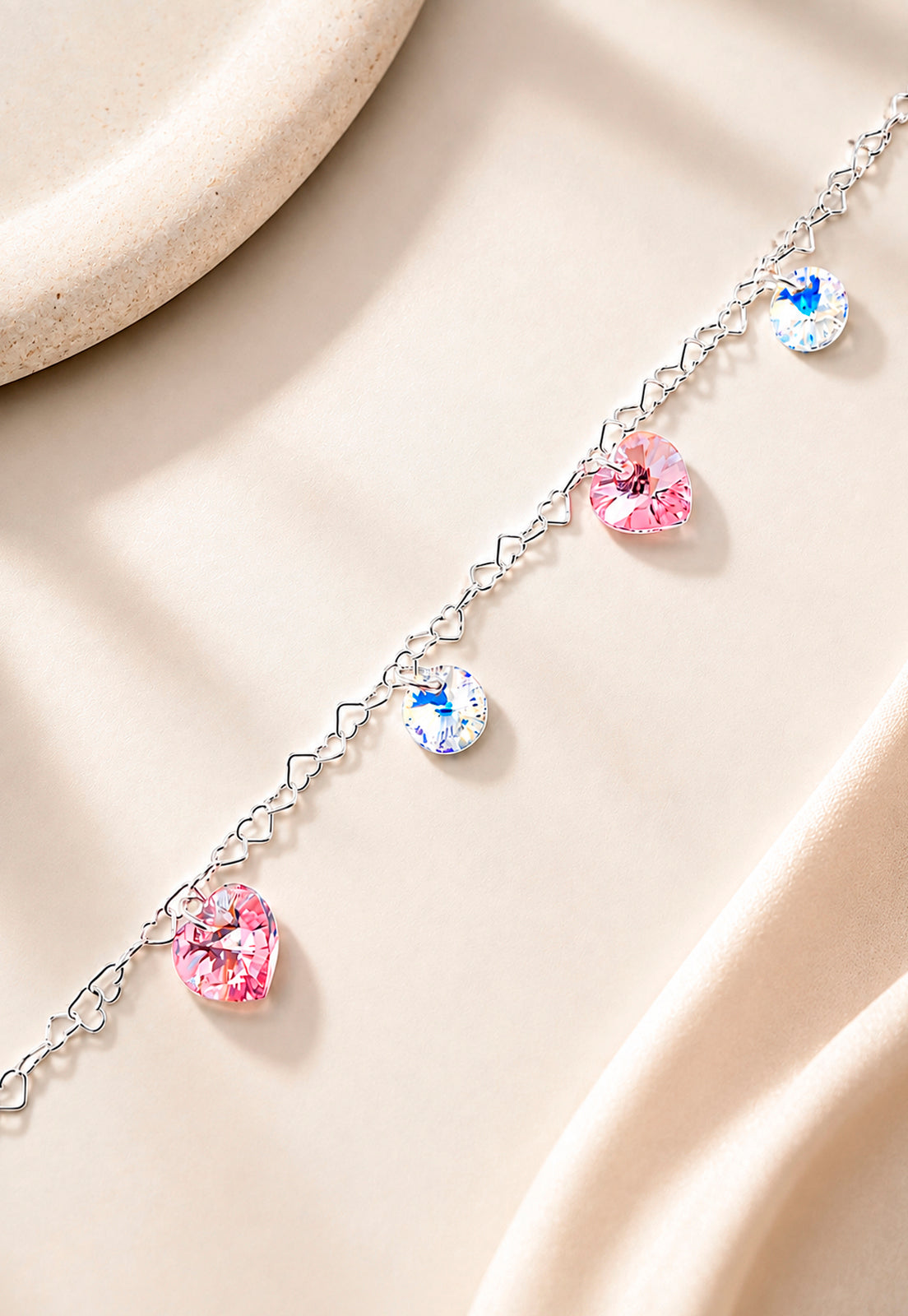 Pulsera Romance Plata 925 Cristal Swarovski® Rose