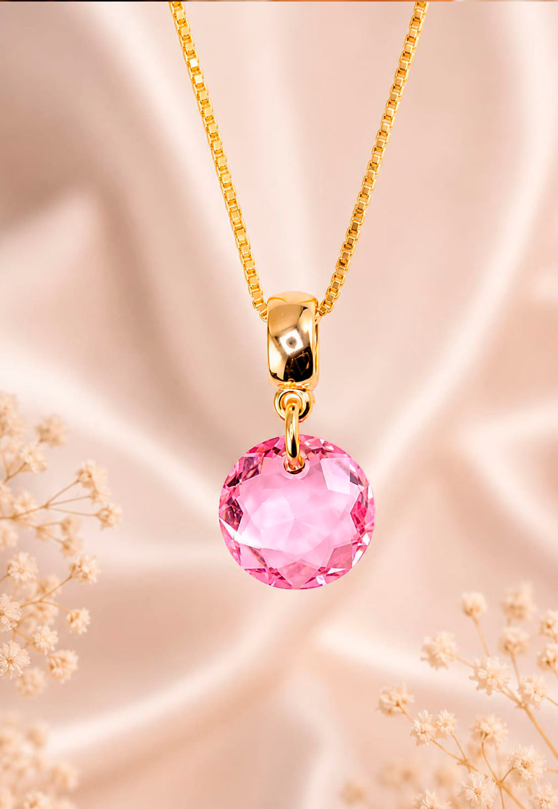 Collar Bali Gold 24K Cristal Swarovski® Light Rose