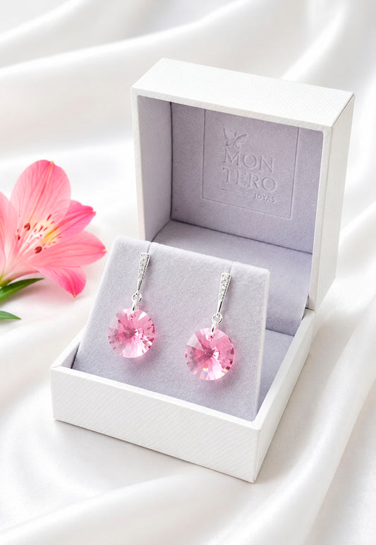 Aros Paris Plata 925 Cristal Swarovski® Rose Shimmer