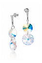 Aros Lourdes Plata 925 Cristal Swarovski® Aurora Boreal