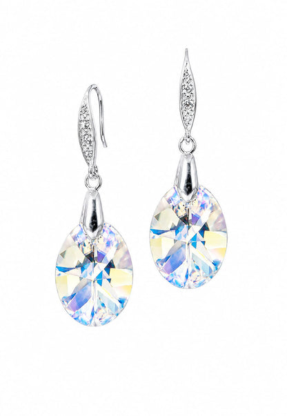Aros Gran Praga Plata 925 Cristal Swarovski® Aurora Boreal