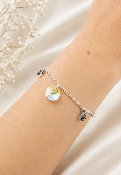 Pulsera Nepal Plata 925 Cristal Swarovski® Silver Night