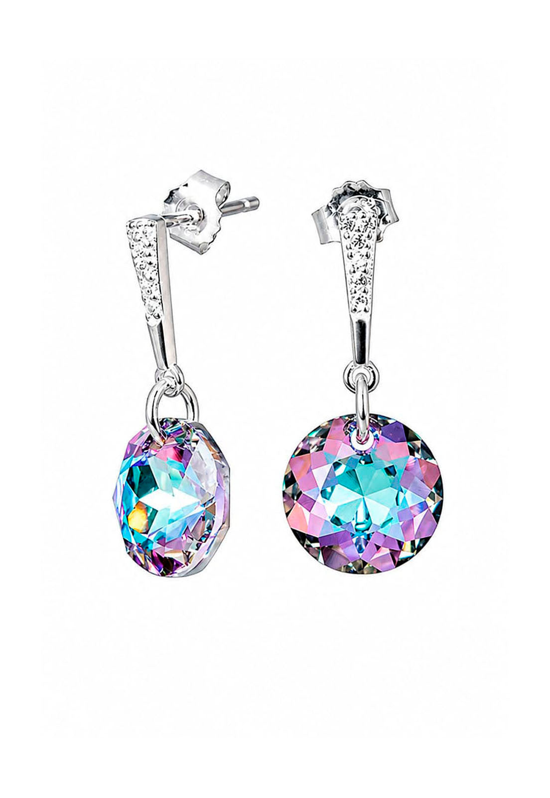 Aros Gracia Plata 925  Cristal Swarovski® Vitral Light