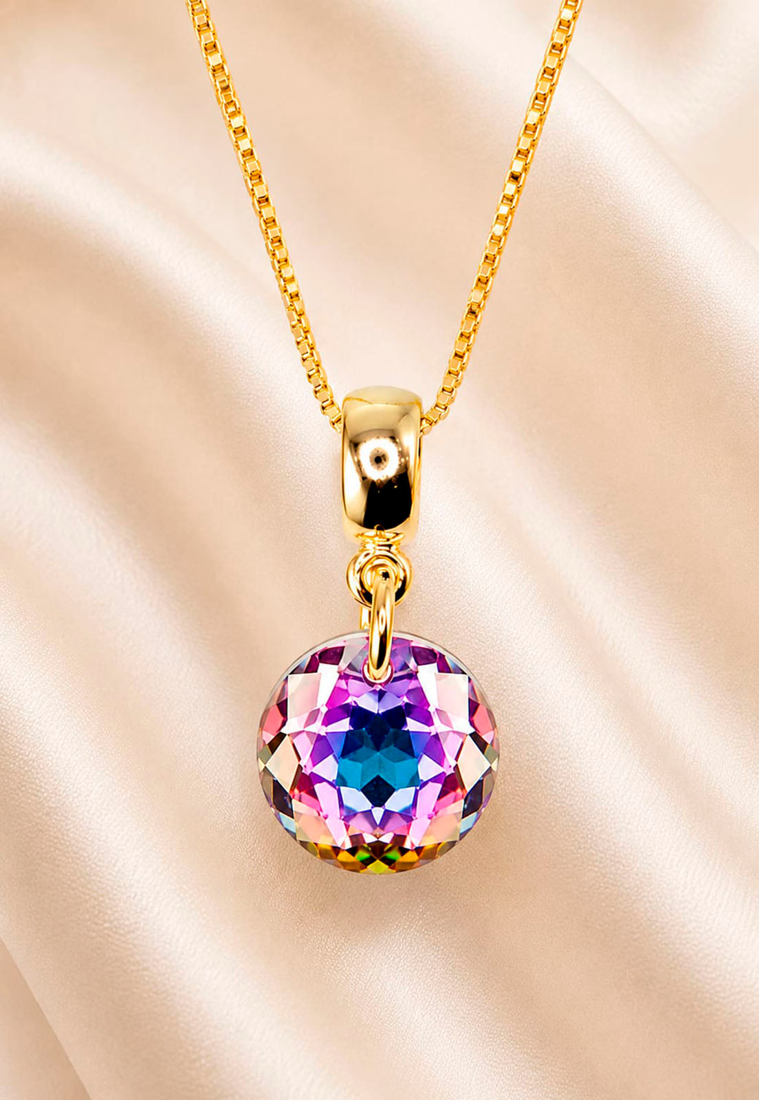 Collar Bali Gold 24K Cristal Swarovski® Vitral Light