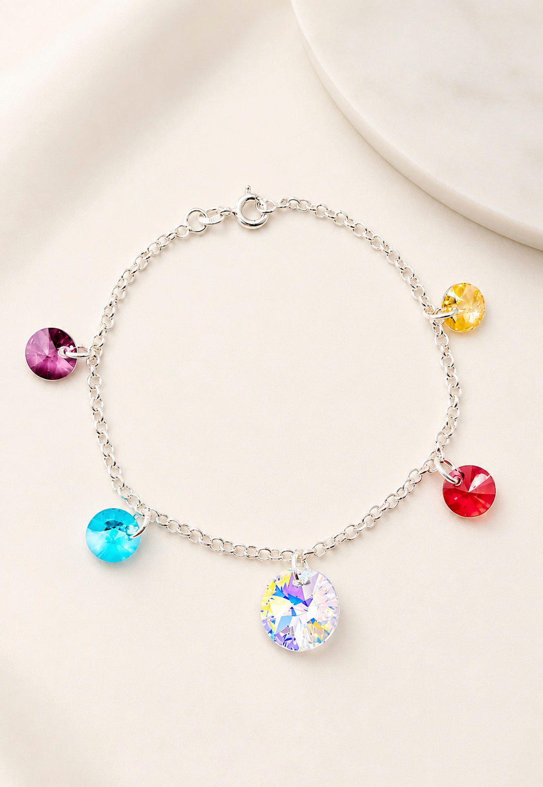 Pulsera Nepal Plata 925 Cristal Swarovski® Colores