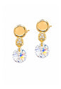 Aros Punto de Luz Gold 24K Cristal Swarovski® Aurora Boreal