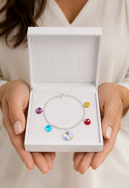 Pulsera Nepal Plata 925 Cristal Swarovski® Colores