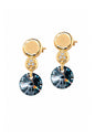 Aros Punto de Luz Gold 24K Cristal Swarovski® Silver Night