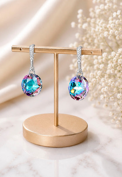 Aros Gracia Plata 925  Cristal Swarovski® Vitral Light